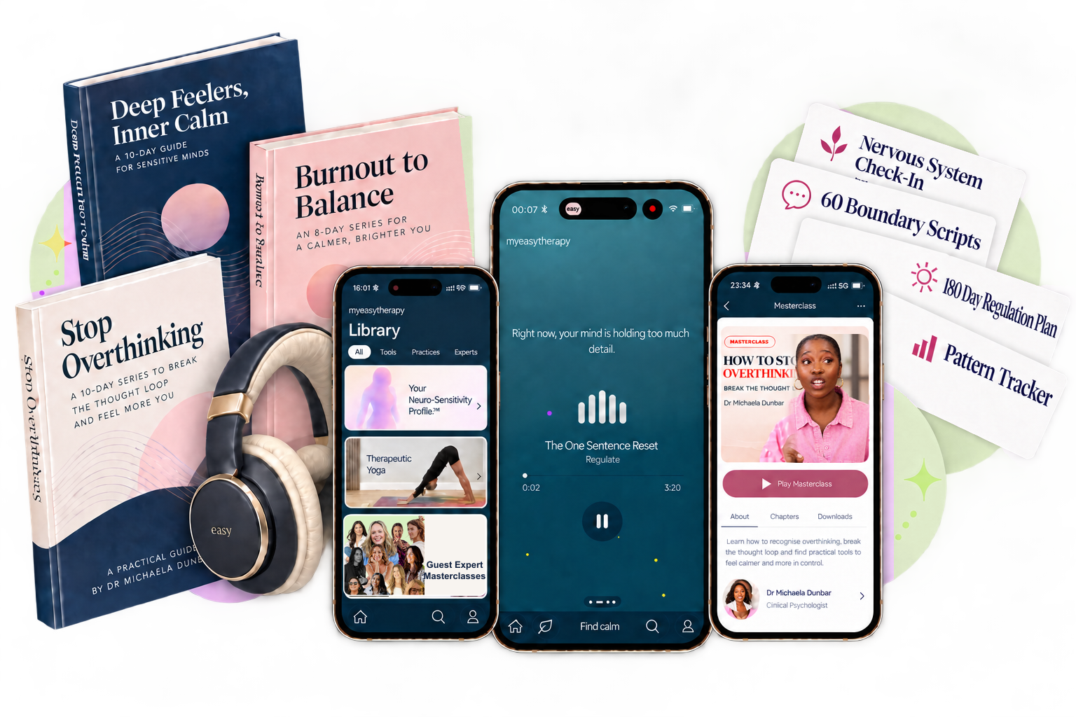 My Easy Therapy™ membership with mobile app access, courses, workbooks and practical tools